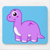 Tapis De Souris Illustration Mignonne D'Un Brontosaurus Dinosaure. (Devant)
