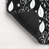 Tapis De Souris Illustration moderne abstraite d'encre noire et bl (Coin)