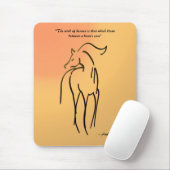 Tapis De Souris Illustration Mousepad - citation Arabe de cheval (Avec souris)