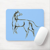Tapis De Souris Illustration Mousepad de cheval (Avec souris)
