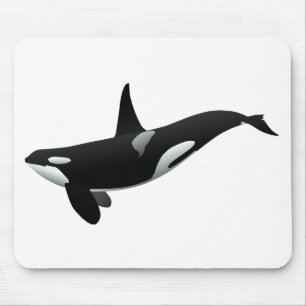 Tapis De Souris Illustration Orca whale - Choisir la couleur arriè