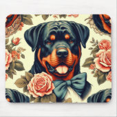 Tapis De Souris Illustration Retro Rottweiler (Devant)