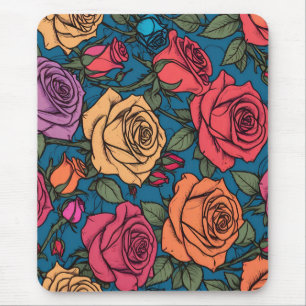 Tapis De Souris Illustration rose colorée