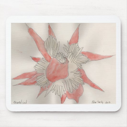Tapis De Souris Illustration rose de fleur (Devant)