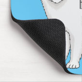 Tapis De Souris Illustration Samoyed dog (Coin)