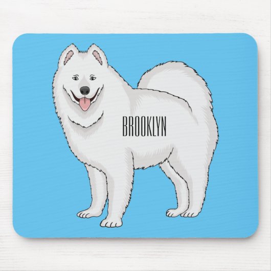Tapis De Souris Illustration Samoyed dog (Devant)