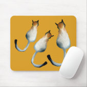 Tapis De Souris Illustration Tabby noir et brun (Avec souris)