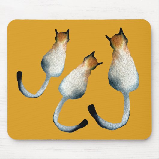 Tapis De Souris Illustration Tabby noir et brun (Devant)