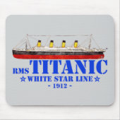 Tapis De Souris Illustration Titanic RMS - White Star Line 1912 (Devant)