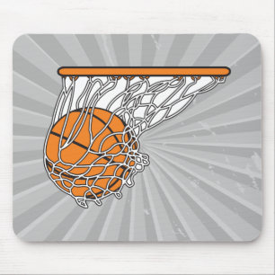 Tapis De Souris illustration vectorielle balle de basket dans le f