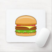 Tapis De Souris Illustration vectorielle de Burger (Avec souris)