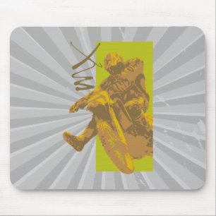 Tapis De Souris illustration vectorielle de moto cross dans la bou