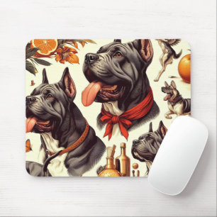 Tapis De Souris Illustration vintage Cane Corso