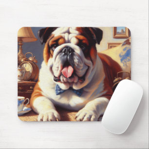 Tapis De Souris Illustration vintage de Bulldog