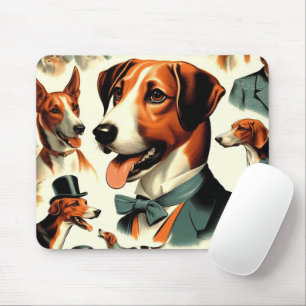 Tapis De Souris Illustration vintage de Foxhound