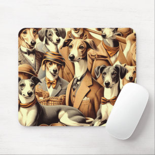 Tapis De Souris Illustration vintage de Greyhound