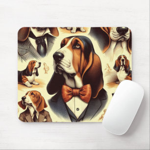 Tapis De Souris Illustration vintage de la coque