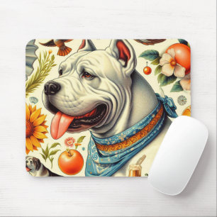 Tapis De Souris Illustration vintage Dogo Argentino