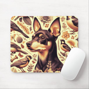 Tapis De Souris Illustration vintage Pinscher