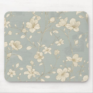 Tapis De Souris Illustrations botaniques élégantes de style vintag