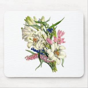 Tapis De Souris Illustrations des plantes vintages