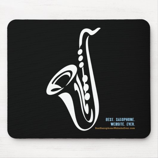 Tapis de souris illustré de saxophone (Devant)