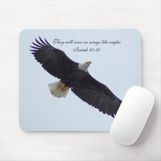 Tapis De Souris Ils monteront sur des ailes comme des aigles (Avec souris)