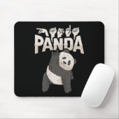 Tapis De Souris ILY Panda ASL Geste MAIN Sourde Perte d'audition C (Avec souris)