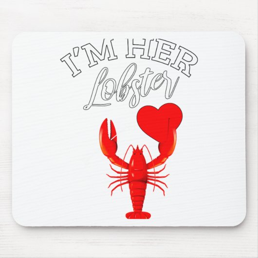 Tapis De Souris Im Her Lobster Heart Couple Matching Gift Valentin (Devant)