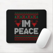 Tapis De Souris I'm Peace Couple Matching Christmas Ugly Sweater (Avec souris)