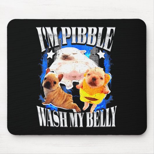 Tapis De Souris Im Pibble Wash My Belly Frenchie Bulldog  (Devant)