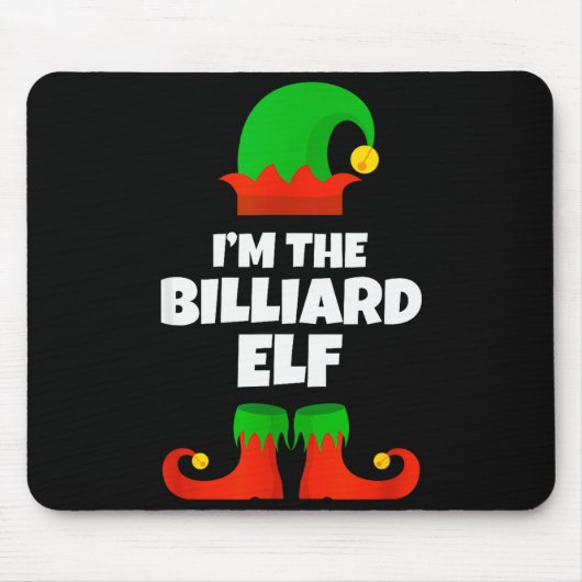 Tapis De Souris I'm The Billiard Elf Family Pajama Christmas Funny (Devant)