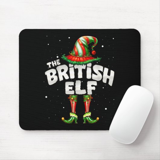 Tapis De Souris I'm The British Elf Family Matching Group Christma (Avec souris)