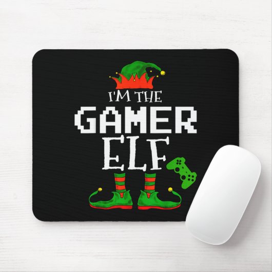 Tapis De Souris I'm The Gamer Elf Family Matching Gaming Christmas (Avec souris)