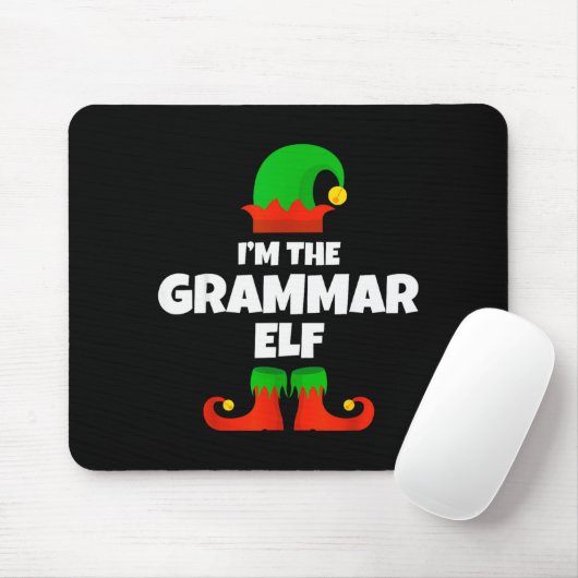 Tapis De Souris I'm The Grammar Elf Family Pajama Christmas Englie (Avec souris)