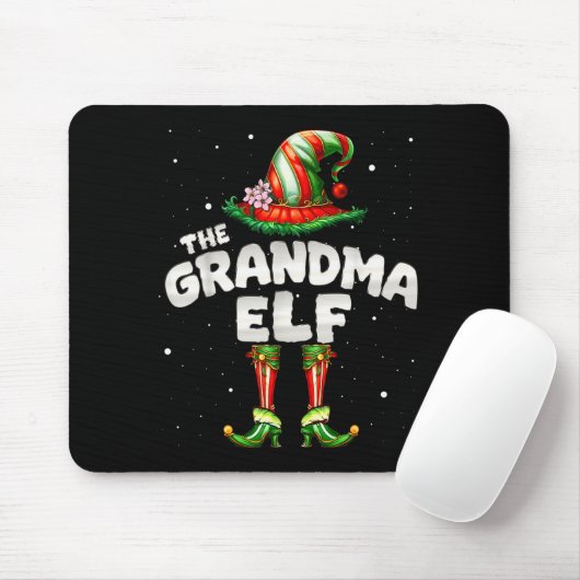 Tapis De Souris I'm The Grandma Elf Family Matching Group Christma (Avec souris)