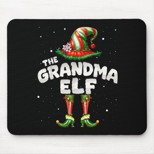 Tapis De Souris I'm The Grandma Elf Family Matching Group Christma (Devant)