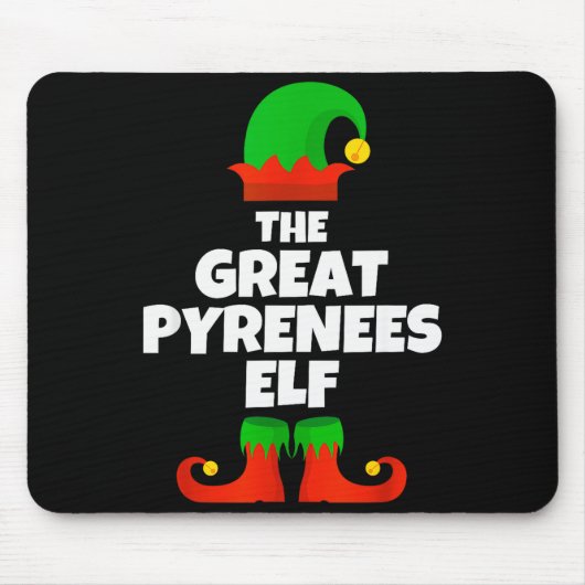 Tapis De Souris I'm The Great Pyrenees Elf Family Pajama Christmas (Devant)