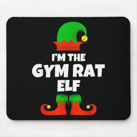 Tapis De Souris I'm The Gym Rat Elf Family Pajama Christmas Fitnes (Devant)