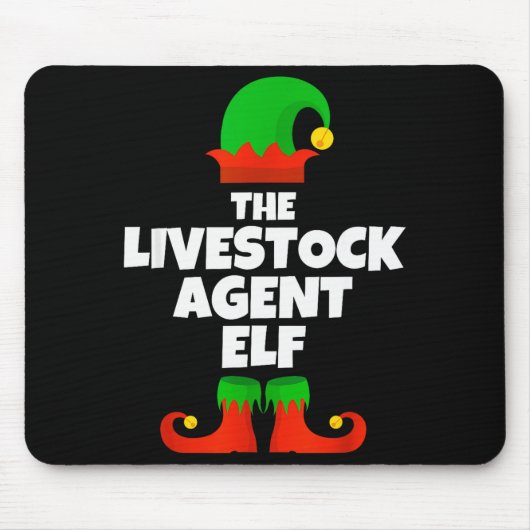 Tapis De Souris I'm The Livestock Agent Elf Family Pajama Christma (Devant)