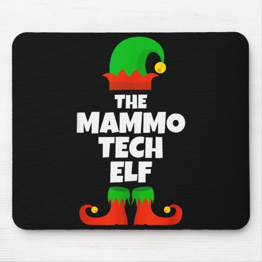 Tapis De Souris I'm The Mammo Tech Elf Family Pajama Christmas Mam (Devant)