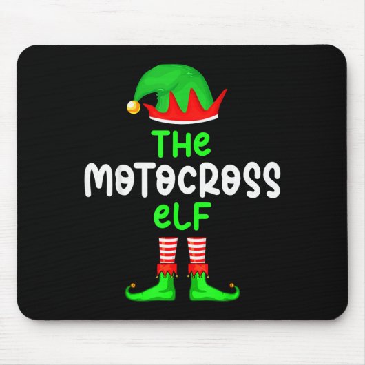 Tapis De Souris I'm The Motocross Elf Dirt Bike Christmas Matching (Devant)
