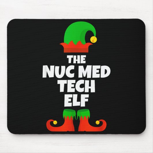 Tapis De Souris I'm The Nuc Med Tech Elf Family Pajama Christmas F (Devant)