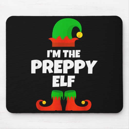 Tapis De Souris I'm The Preppy Elf Family Pajama Christmas Funny (Devant)