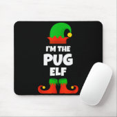 Tapis De Souris I'm The Pug Elf Family Pajama Christmas Funny Dog  (Avec souris)