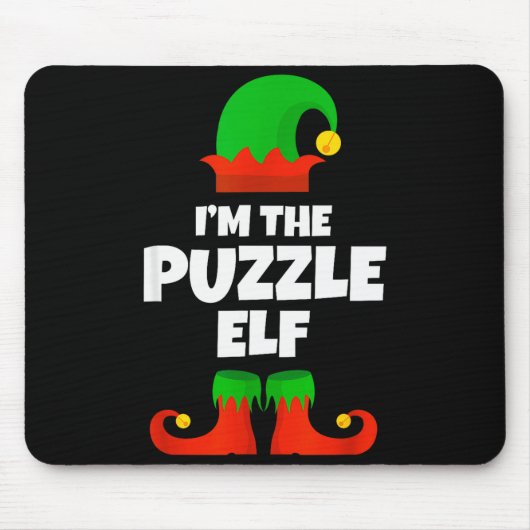 Tapis De Souris I'm The Puzzle Elf Family Pajama Christmas Funny (Devant)