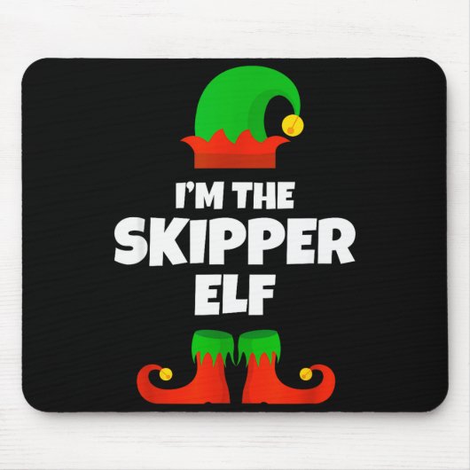 Tapis De Souris I'm The Skipper Elf Family Pajama Christmas Funny  (Devant)