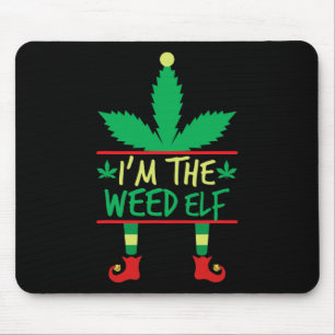 Tapis De Souris I'm The Weed Elf Funny Ugly Christmas Sweater