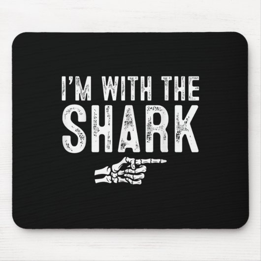 Tapis De Souris I'm With The Shark Easy Costume Halloween Couples (Devant)