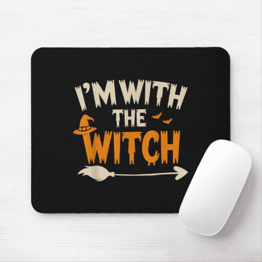Tapis De Souris I'm With The Witch Funny Husband Halloween Costume (Avec souris)
